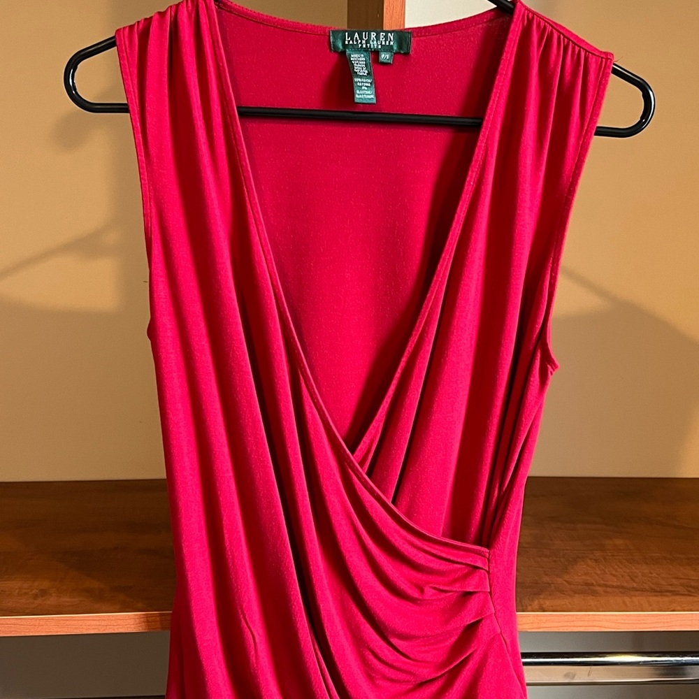 Womens red sleeveless top